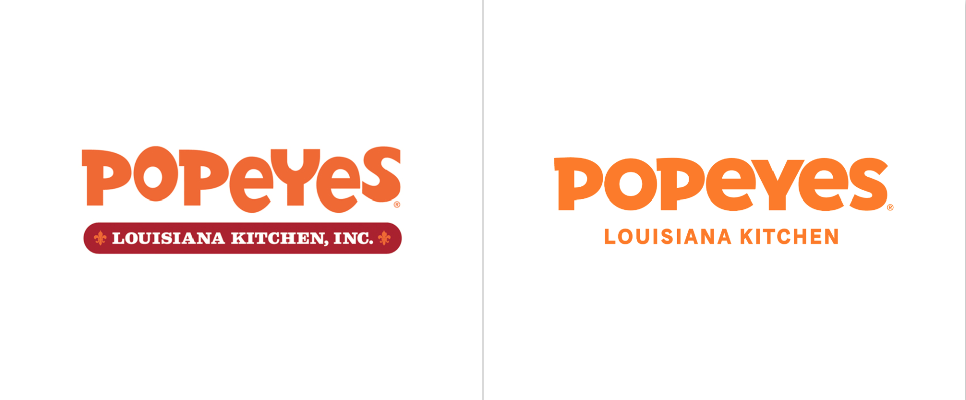 Logo popeyes old - new