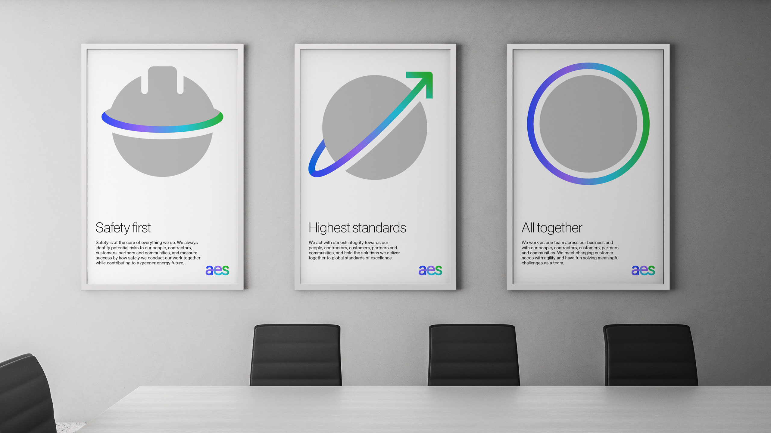 12 AES Values Posters