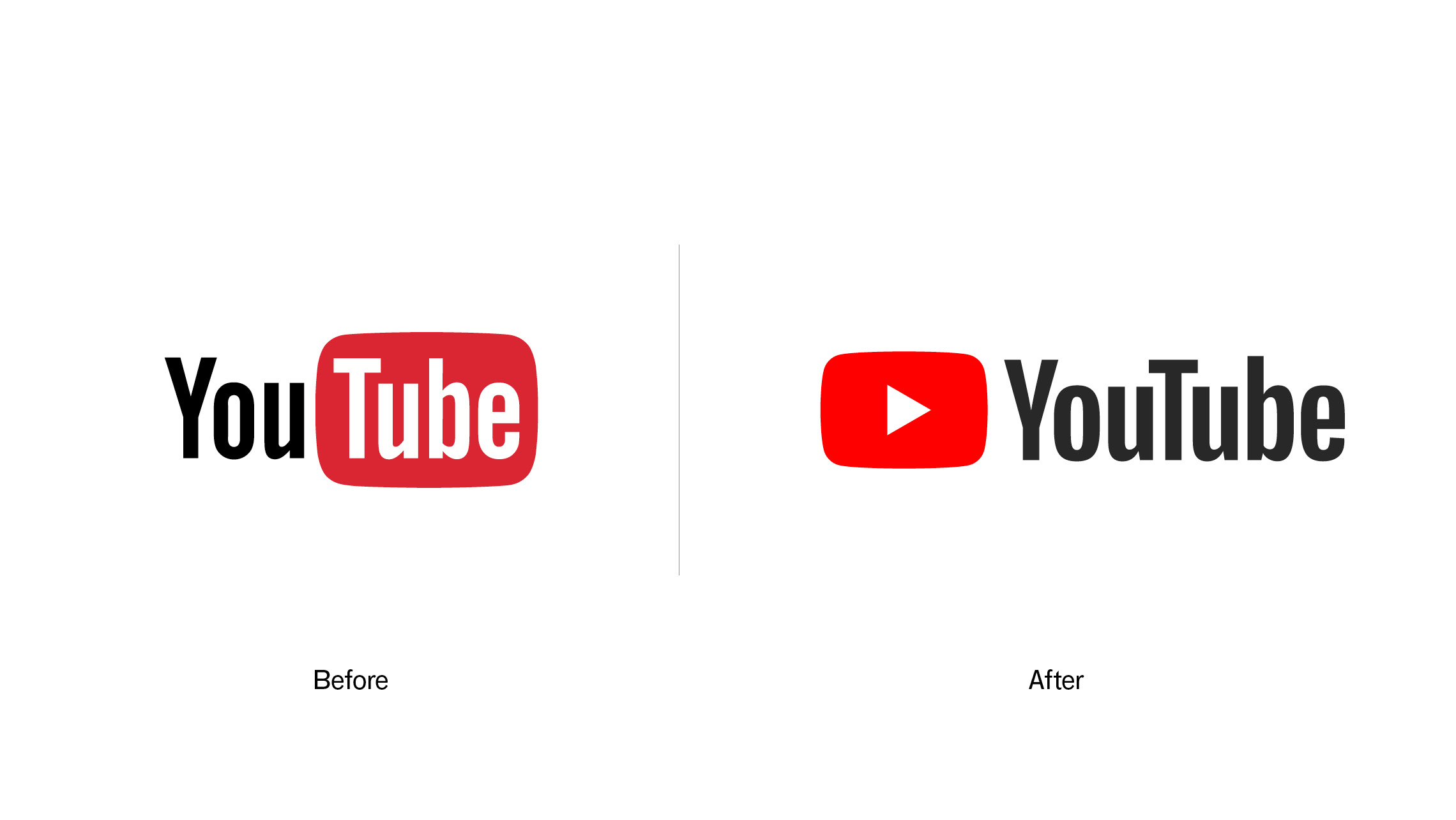 Logo Youtube trước và sau thay đổi