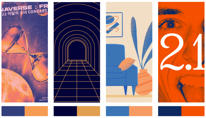 Color Combination Trend 2022 Blue and Orange